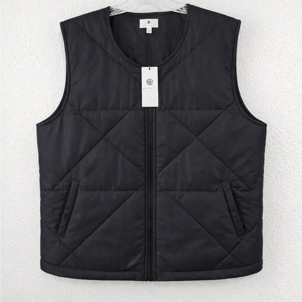 Socialite Black Quilted Puffer Vest